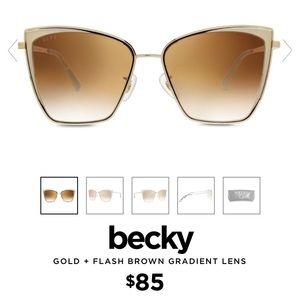 DIFF eyewear. becky GOLD FLASH BROWN GRADIENT LEN